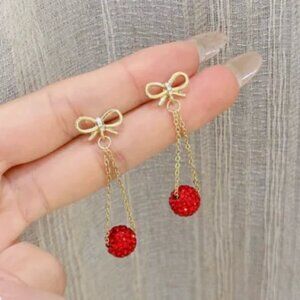 Luxury Crystal Tassel & Heart Earrings Collection – Trendy Korean Fashion
